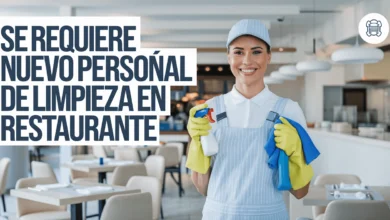 Personal limpiando la cocina de un restaurante profesional