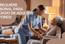 Persona joven asistiendo a un adulto mayor en su hogar