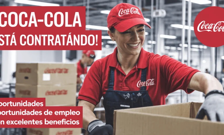 Operario de producción trabajando en una planta de Coca-Cola