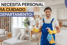 Persona realizando empleo para cuidado de departamento con alojamiento